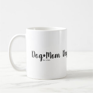Black Script Established Dog Mom Coffee Mug