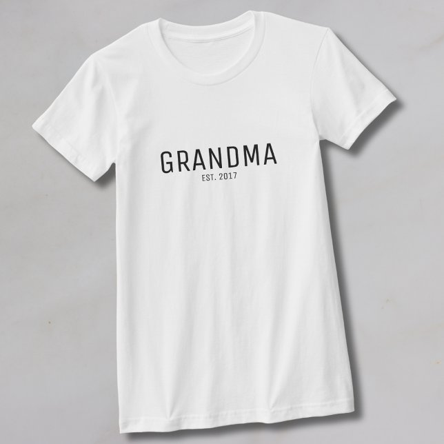 Black Script Established Grandma T-Shirt (Creator Uploaded)