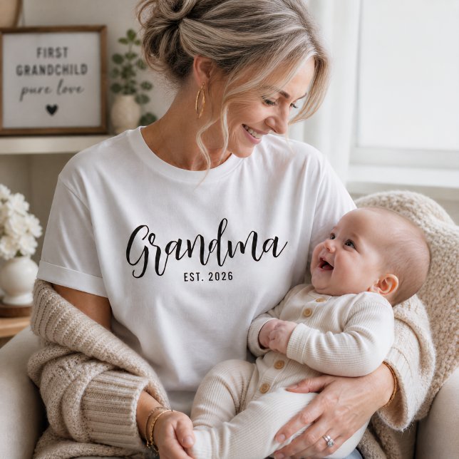 Black Script Established Grandma T-Shirt (Creator Uploaded)