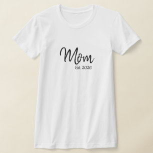 Black Script Established Mom T-Shirt