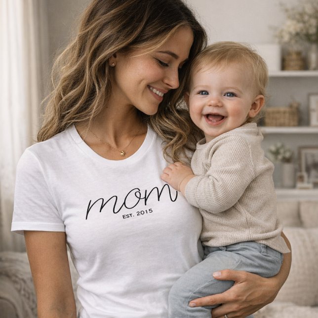 Black Script Established Mom T-shirt  (Creator Uploaded)