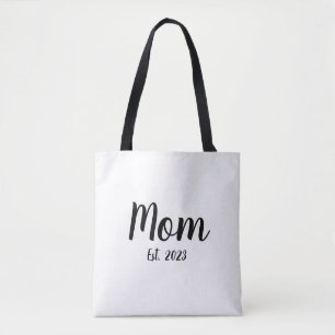 Black Script Established Mom Tote Bag