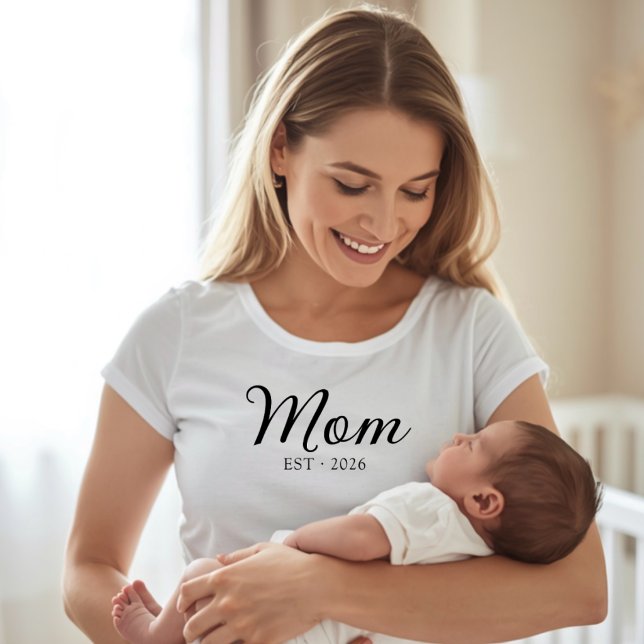 Black Script Established Mum  T-Shirt (Creator Uploaded)