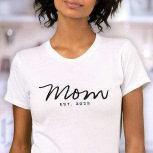 Black Script Established Mum T-Shirt