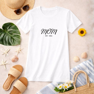 Black Script Established Mum T-Shirt
