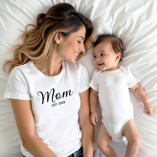 Black Script Established Mum T-Shirt