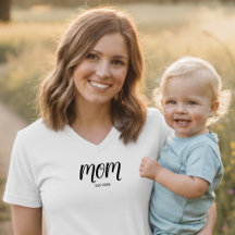Black Script Established Mum T-Shirt
