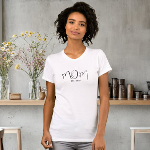 Black Script Established Mum  T-Shirt