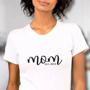 Black Script Established Mum T-Shirt