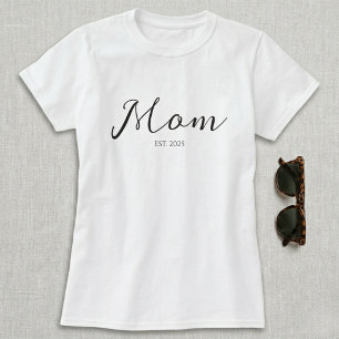 Black Script Established Mum T-Shirt