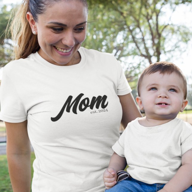 Black Script Established Mum T-Shirt (Creator Uploaded)