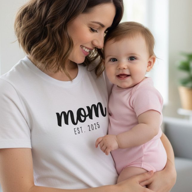 Black Script Established Mum T-Shirt (Creator Uploaded)