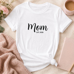 Black Script Established Mum T-Shirt