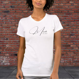 Black Script Established Mum T-shirt