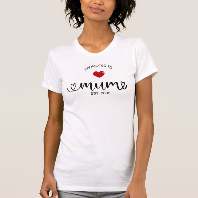Black Script Established Mum T-Shirt (Front)