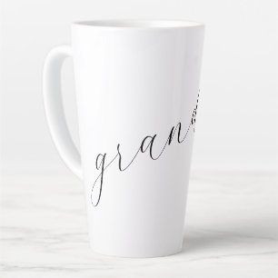 Black Script Font Grandma Established Latte Mug