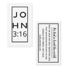 Black Script John 3:16 Gospel Tract