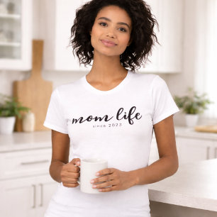 Black Script Mom Life T-Shirt