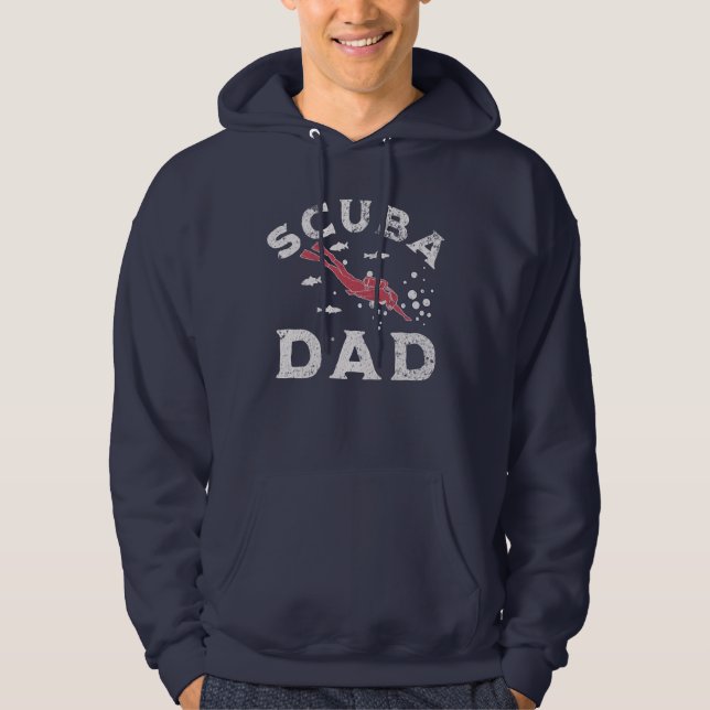  Black Scuba Dad  Hoodie (Front)