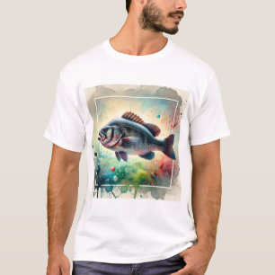 Black Sea Bass 200624AREF101 - Watercolor T-Shirt