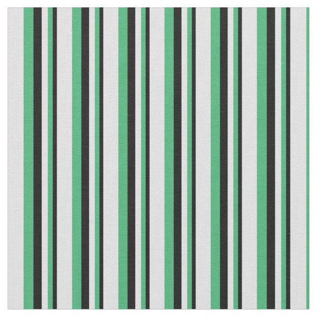 Black, Sea Green & Lavender Coloured Pattern Fabric (Close Up)