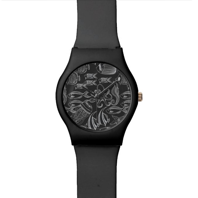 Black Sea Pattern Watch (Close Up)