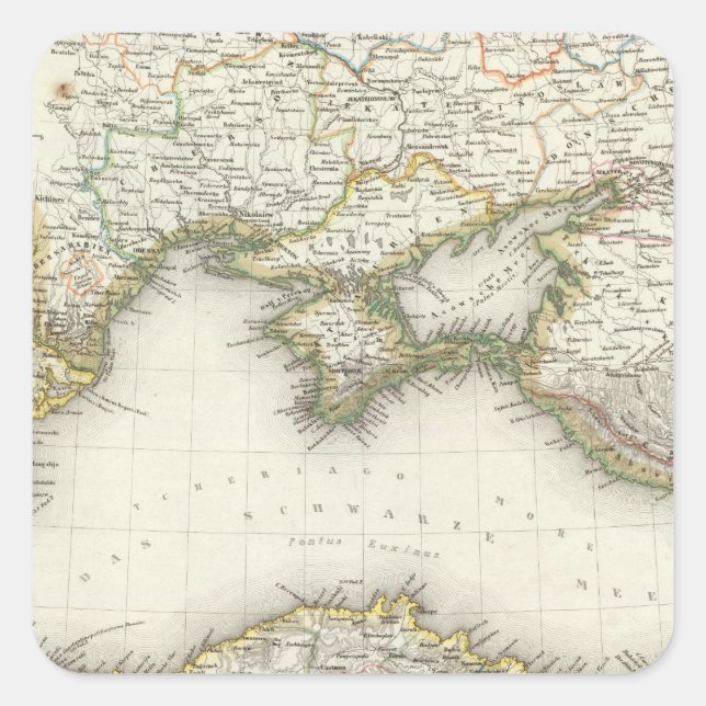 Black Sea Region Square Sticker (Front)