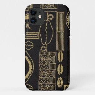 Black Sea Shell Mud Cloth iPhone Case