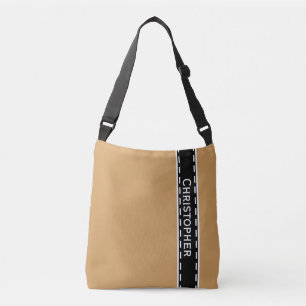 Black seam border + your backgr. & ideas crossbody bag