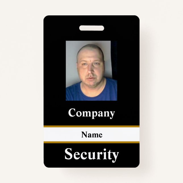 Black Security ID Badge (Front)