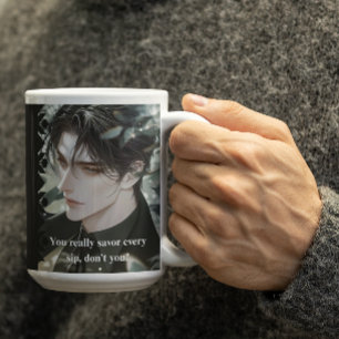 Black Seductive Anime Character jealous Coffee Mug