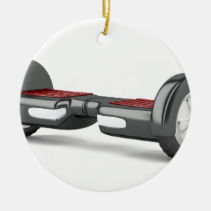 Black self balancing scooter ceramic ornament