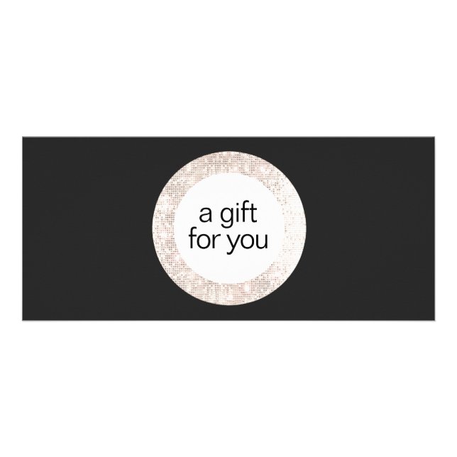 Black Sequin Beauty Salon Gift Certificate (Front)