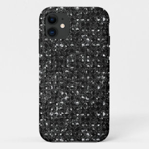 Black Sequin Effect Phone Cases