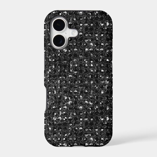 Black Sequin Effect Phone Cases (Back)