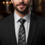 Black Sequin Glitter Look Glam Tie<br><div class="desc">This design was created through digital art. It may be personalised by clicking the customise button and changing the colour, adding a name, initials or your favourite words. Glitter is simulated. Contact me at colorflowcreations@gmail.com if you with to have this design on another product. Purchase my original abstract acrylic painting...</div>