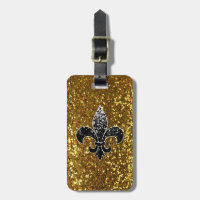 Black Sequined Fleur De Lis (graphic) Design