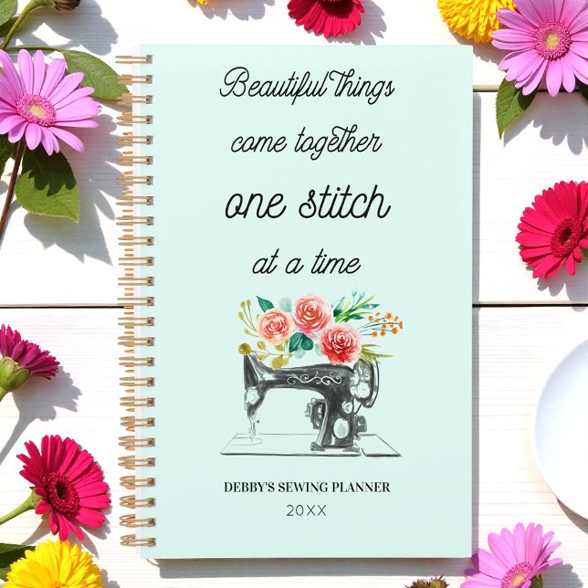 Black Sewing Machine Vintage Quote Pastel Planner (Creator Uploaded)