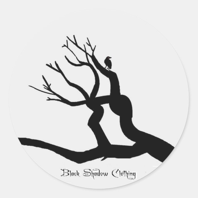 Black Shadow Clothing Classic Round Sticker (Front)