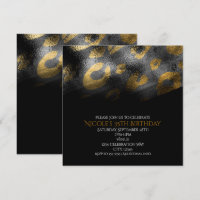 Black Shadows & Leopard Print Party Invitations