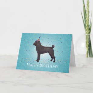 Black Shar Pei Birthday Dog Breed Card