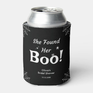 Black She Found Her Boo Halloween Bridal Shower  Can Cooler