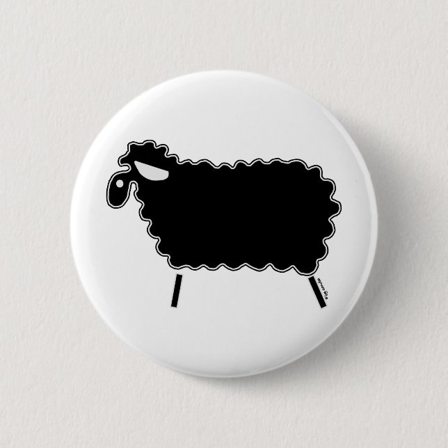 Black Sheep 6 Cm Round Badge (Front)