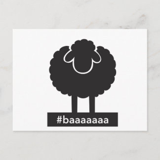 Black Sheep #baaaaa Postcard