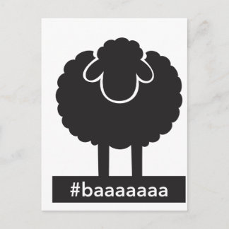 Black Sheep #baaaaa Postcard