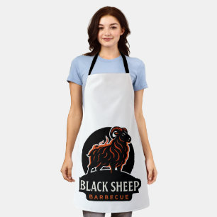 Black Sheep Barbecue Fire Ram BBQ Grill Lover Gift Apron