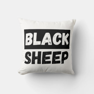 Black Sheep Bold Distressed Rebel Streetwear Art Cushion