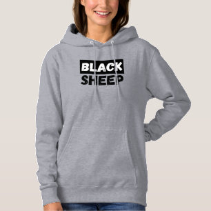 Black Sheep Bold Typography Rebel Entourage Art Hoodie