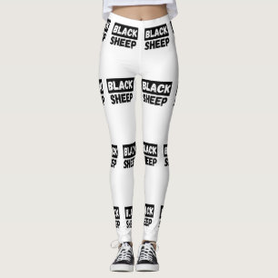 Black Sheep Bold Typography Rebel Entourage Art Leggings
