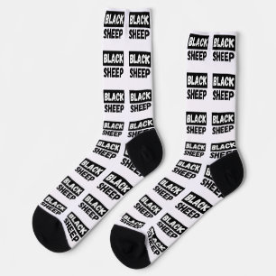 Black Sheep Bold Typography Rebel Entourage Design Socks